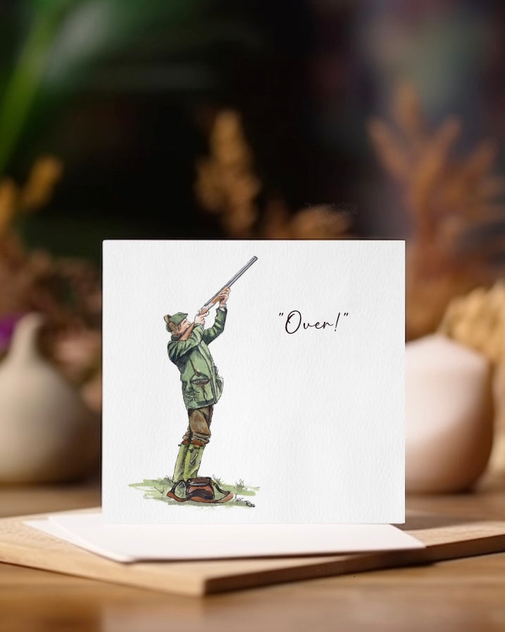 Father's Day Card | Tweed Shooting Dad, Country Sport Gift, Pheasant Hunter Funny